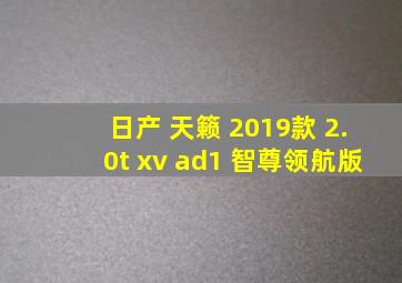 日产 天籁 2019款 2.0t xv ad1 智尊领航版